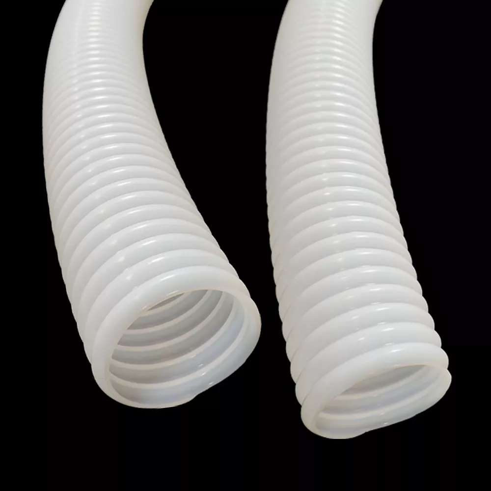 Flexible PTFE convoluted hose high temperature resistance corrosion resistance